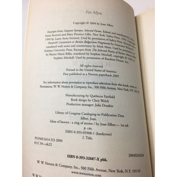 Ideas of Heaven: A Ring of Stories - First Edition Paperback - Picture 2 of 3